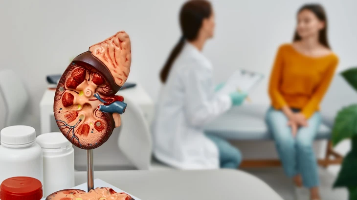 Médica conversando com a paciente