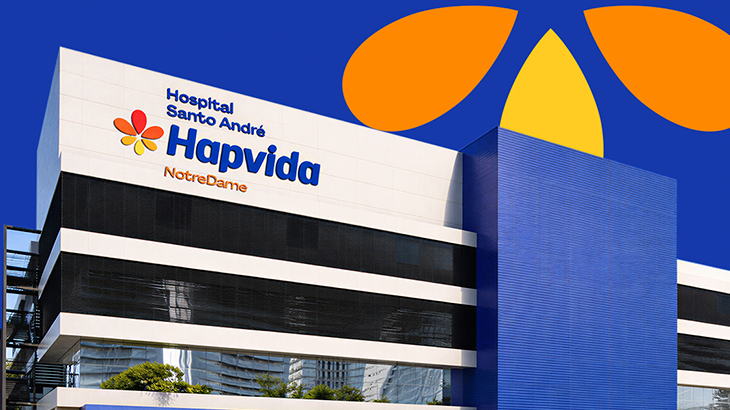 Fachada do Hospital Santo André Hapvida após ampliação estrutural.